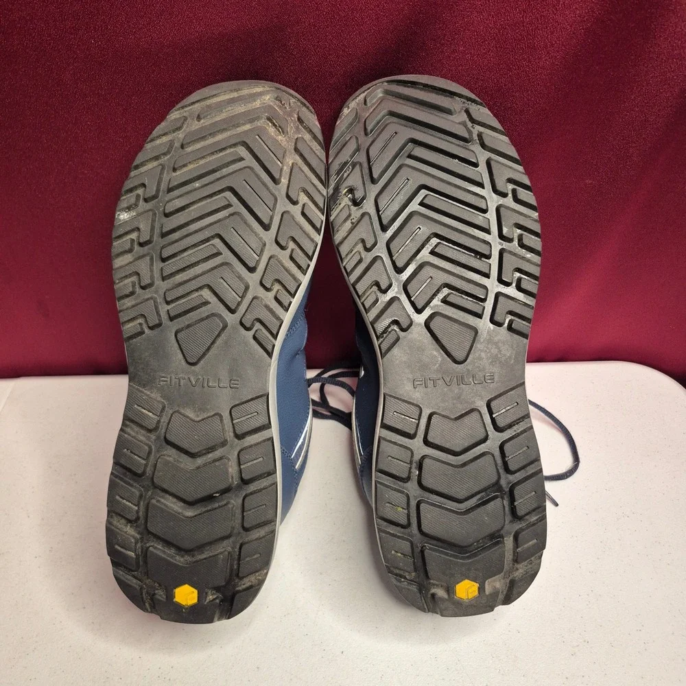 FitVille Walking Shoes Mens 12 Wide Rebound Core Navy Blue Comfort